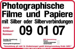 Photograph. Filme u. Papiere EAK 090107