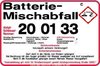 Batterie-/Mischabfall EAK 200133