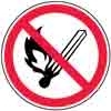 Feuer, offenes Licht und Rauchen verboten 20 mm Ø Bogen mit 28 Symbolen