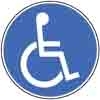 Intern.Zeichen für Rollstuhlbenutzer! Ø200mm selbstklebend