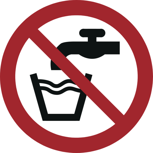 Verbot das Wasser zu trinken!