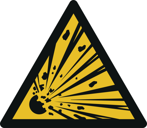 Warnung vor Explosivstoffen