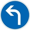 Vorgeschriebene Fahrtrichtung links